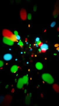 Neon Geometric Shapes Floating in Darkness Illustrazione stock