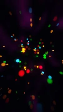 Neon Geometric Shapes Floating in Darkness Illustrazione stock