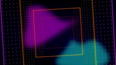 Neon geometric shapes motion background Vídeo Stock 345344664