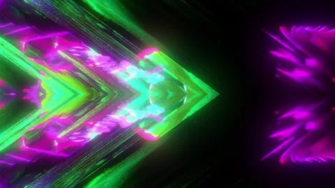 Neon Geometric Tunnel Stock Footage 326715607