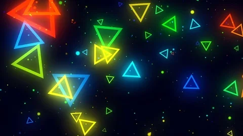 Neon geometry background. Loop Stock Footage 70939343