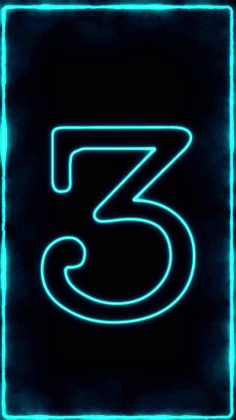 Neon Get Ready countdown sequence Stock Footage 318435227