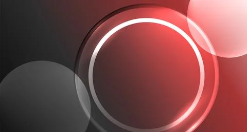 Neon glass circle copyspace for your text or product presentation geometric Illustrazione stock