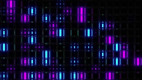 Neon in glass pattern Stock Footage 236645964