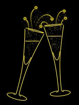 Neon glasses Stock Illustration