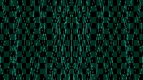Neon glitch abstract tech pattern background with flowing cyan waves and gr.. Stock Footage 333436615