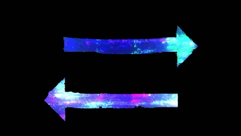 Neon Glitch Arrows Pack. Animated Elements Video stock 239743105