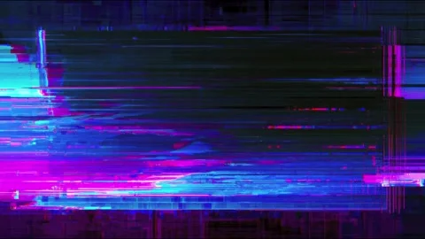 Neon glitch bars sliding horizontal scanlines on dark cyber grid background.. Stockbeeldmateriaal 339791396