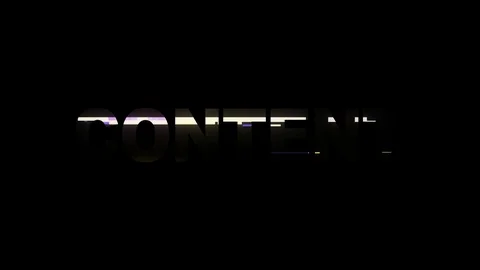 Neon glitch CONTENT text animation background logo seamless loop New quality Stock Footage 97860829