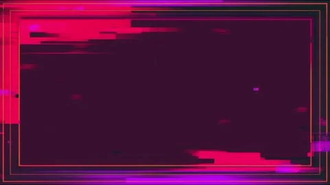 Neon glitch decorative border frame for copy space text overlay seamless lo.. 動画素材 339791698