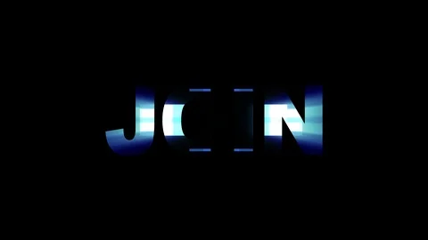 Neon glitch JOIN text animation background logo seamless loop New quality Stock Footage 97979717
