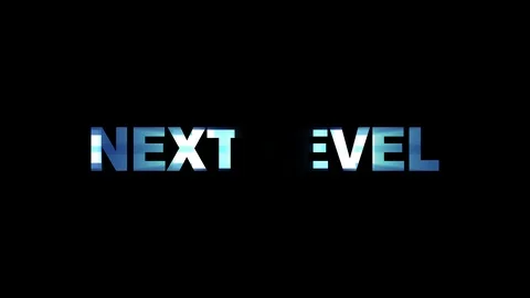 Neon glitch Next level text animation background logo seamless loop New quality Stock Footage 97859050
