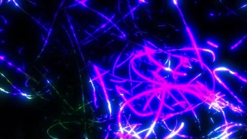 Neon Glitch Scratches Vidéo 299599774
