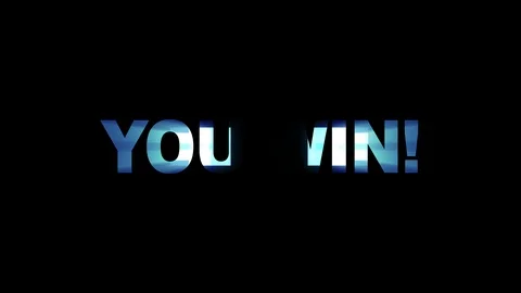 Neon glitch YOU WIN text animation background logo seamless loop New quality Stock Footage 97835921