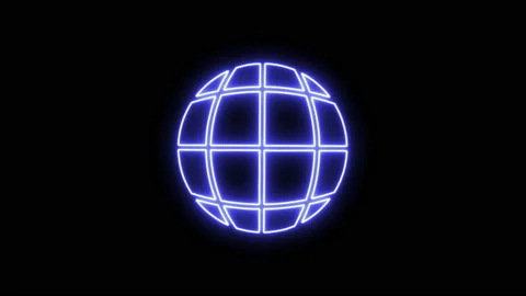 NEON GLOBE EARTH Stock Footage 231225098