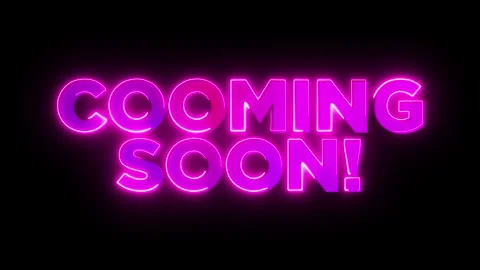 Neon Glow Animated Text Coming Soon  Pink Purple Light Animation for Produc.. Stock Footage 332470370