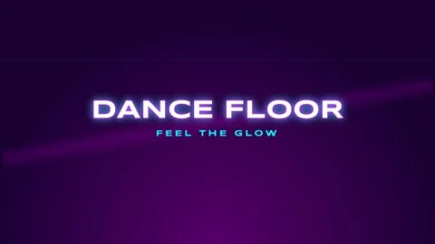 Neon Glow Dance Floor Party Invitation Background Abstract Visual Video stock 337501143