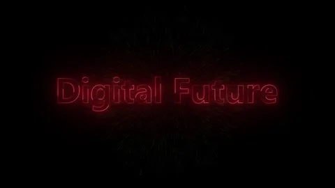The neon glow of the digital future illuminated against a dark cosmic background Stock Footage 318099232