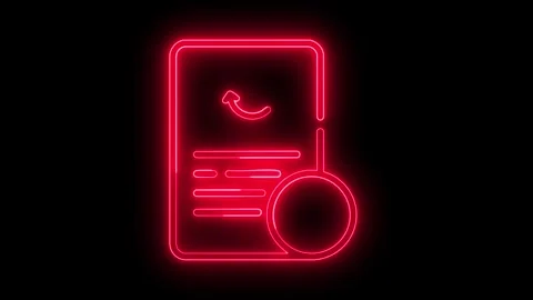 Neon glow effect file transfer return Stock Footage 328387233
