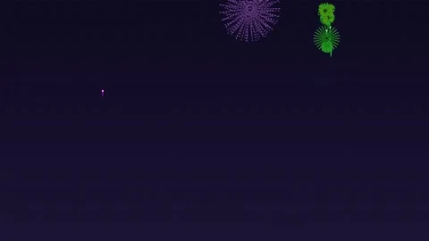 Neon glow effect firework display creates bright sparkling lights during ni.. Stock Footage 326520294