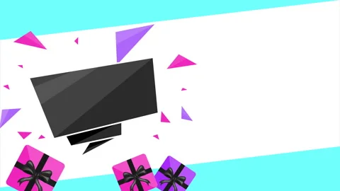 Neon glow element title effect background Stock Footage 293567663