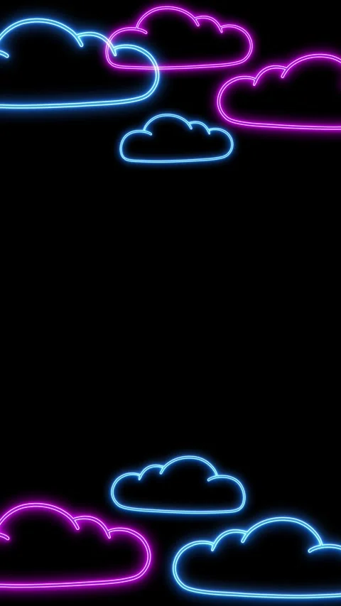 Neon glow element title effect background Stock Footage 303706350