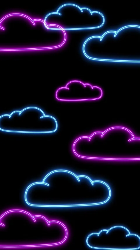 Neon glow element title effect background Stock Footage 303706351