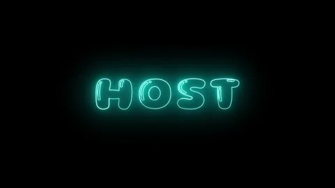 Neon Glow: Host Text Animation with Dynamic Line Effect. 스톡 동영상 286145296