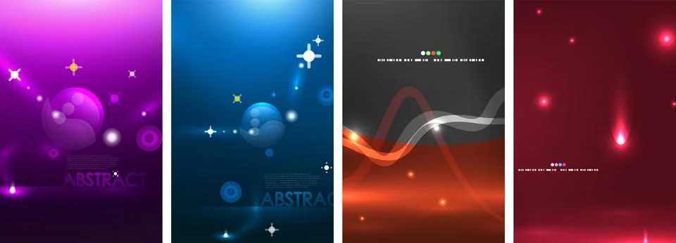 Neon glow light lightning concept posters. Vector illustration For Wallpaper Stock Illustration