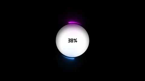Neon glow percentage loading animation circle hud interface digital progres.. Video stock 321581748