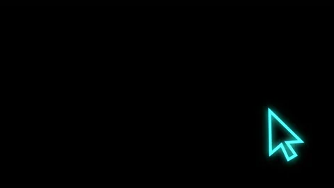 Neon Glow Pointer Arrow Cursor Clicking - Technology and Internet icon 動画素材 152885967