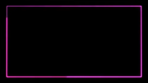 Neon glow ractangle frame Stock Footage 317279132