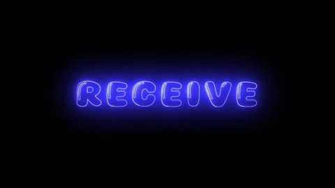 Neon Glow: Receive Text Animation with Dynamic Line Effect. 스톡 동영상 286145291