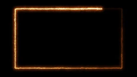 Neon Glow Rectangle Frame Animation Loop. Glowing Neon Rectangle Border. Video stock 337519691