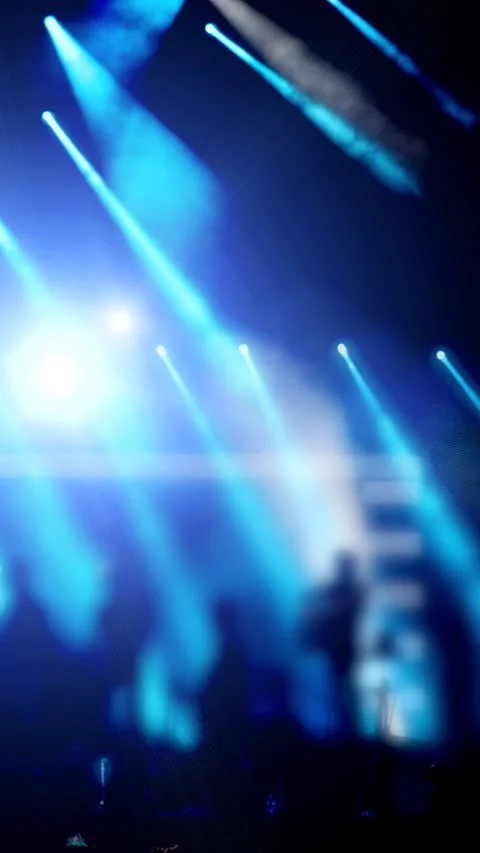 Neon glow stage modern reflection Stock Footage 301731965