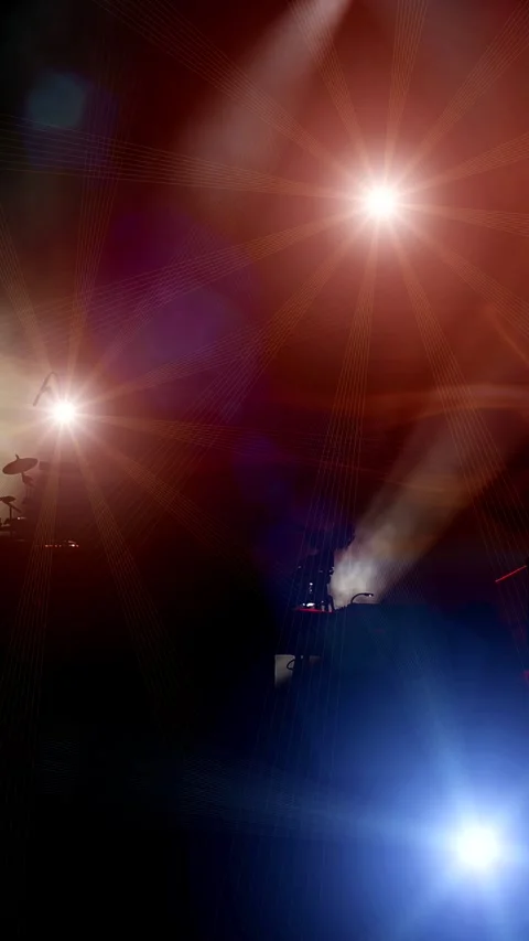 Neon glow stage modern reflection Video stock 301732134