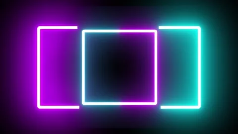 Neon glow stage modern reflection Video stock 301732273