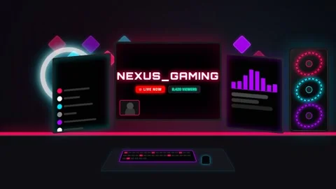 Neon Glow Tech Interface Screen Abstract Display Background Stock Footage 337502543