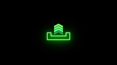 Neon Glow Upload Button Icon Animation – Modern Digital Design Stock Footage 282577232
