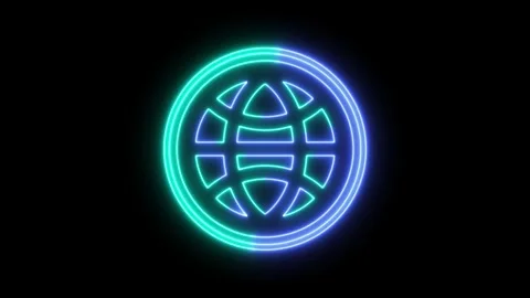 Neon Glow Website Motion Graphic Stock Footage 284844717