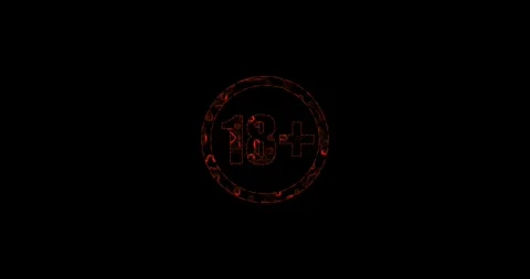 Neon glowing 18 plus icon video animation. 18 plus limit video animation. 18 plu Stock Footage 336735972
