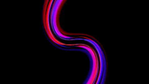 Neon Glowing Abstract Curves Background Stock Footage 332468305