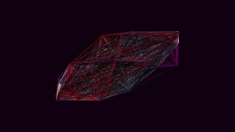 Neon glowing abstract data streams representing modern technology flow on b.. Stock Footage 337161978