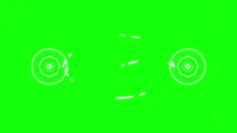 Neon glowing abstract geometric hud on green screen for motion overlay inte.. 스톡 동영상 344863128