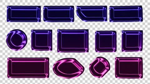 Neon glowing abstract geometric pattern with purple and blue shapes and lines Stock Illustration
