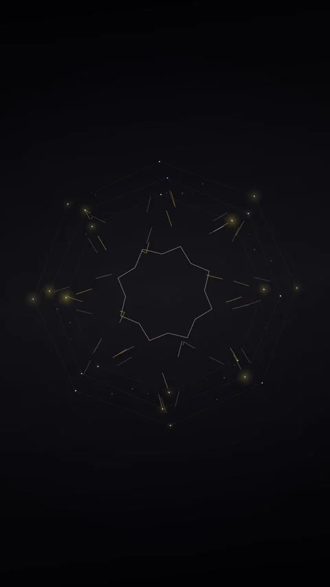 Neon glowing abstract technological network data connection futuristic visu.. Stock Footage 344933931
