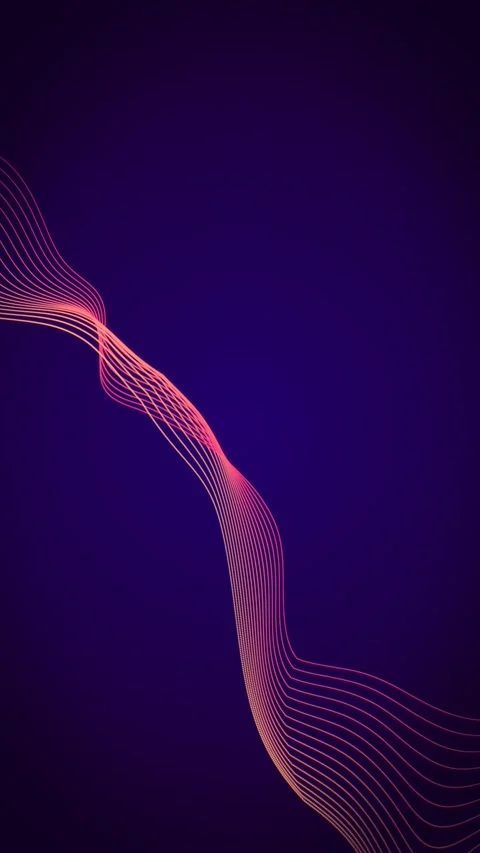 Neon glowing abstract wave line animation, vertical futuristic flow curve b.. Vídeos de archivo 337038162