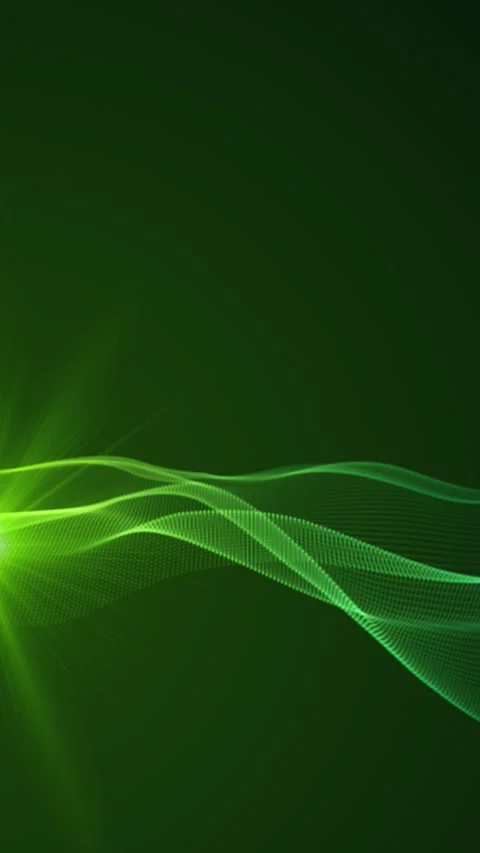 Neon glowing abstract wave line animation, vertical futuristic flow curve b.. Stock-Footage 337038274