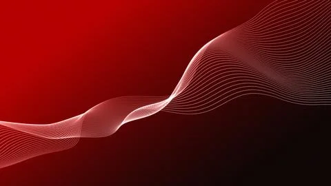 Neon glowing abstract wave line animation, futuristic flow curve background.. Stock Illustration