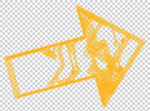 Neon glowing arrow circuit pattern transparent PNG design element Stock Photos